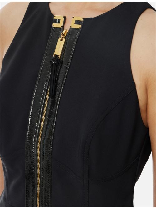 ABITO CON DETTAGLI CRAQUELE ELISABETTA FRANCHI | AB80656E2110 Nero